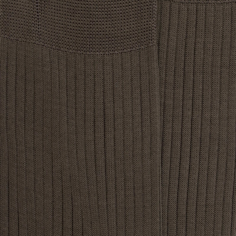 Chaussettes Homme côtelées en pur fil d'Ecosse - Bronze | Doré Doré