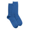 Chaussettes femme fines en coton égyptien - Bleu Baltique