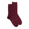 Chaussettes femme fines en coton égyptien - Aubergine