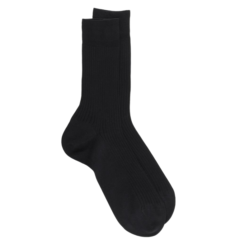 Lot de chaussettes 100% coton noires
