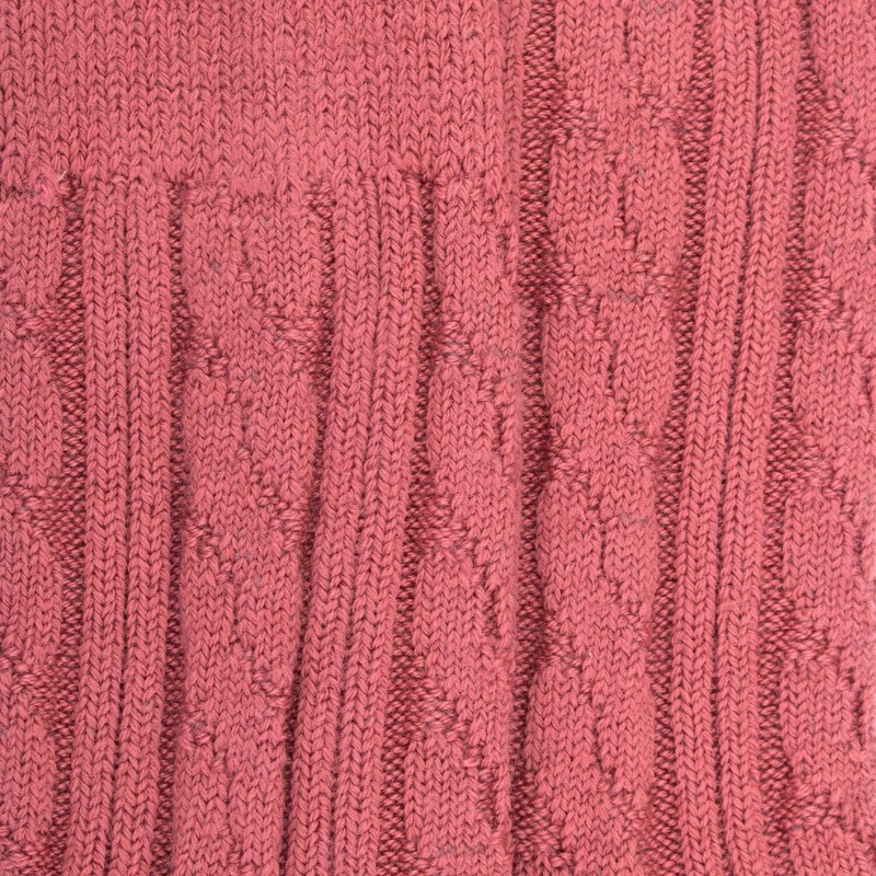 Chaussettes femme laine peignée feuilles d'or