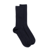 Chaussettes sans bord élastique en coton égyptien - Spécial jambes sensibles - Bleu marine foncé