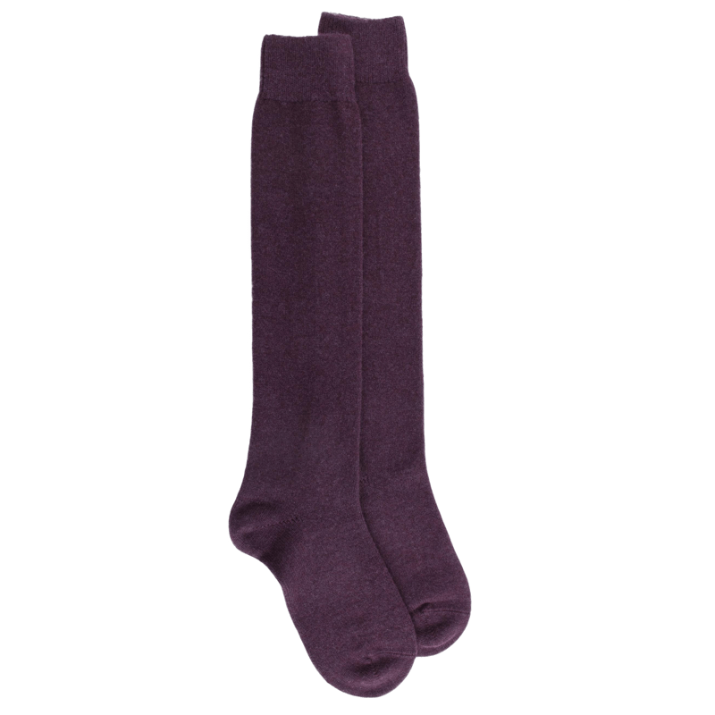 Mi bas femme Douceur en laine et cachemire Violet murier Dore Dore